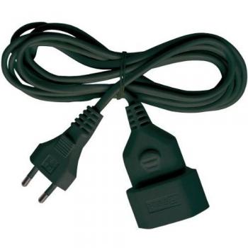 Cable Alargador de Corriente Brennenstuhl con Enchufe Plano Tipo Euro, Interior, 5m, Negro - Modelo IP20 H03VVH2-F 2x0,75