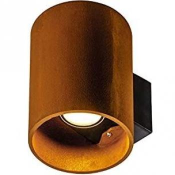 Aplique LED de exterior Rusty Up/Down cilíndrico en color óxido, 14W, 525lm, IP65, con interruptor CCT 3000/4000K