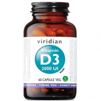 Vitamina D3 Vegana 2000 IU, 60 cápsulas