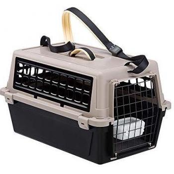 Transportín Ferplast Atlas 20 Trendy Plus para perros y gatos pequeños, con tracolla ajustable - Negro