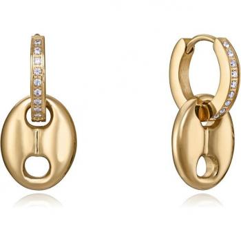 Pendientes Viceroy Chic de Acero con IP Dorado y Circonitas