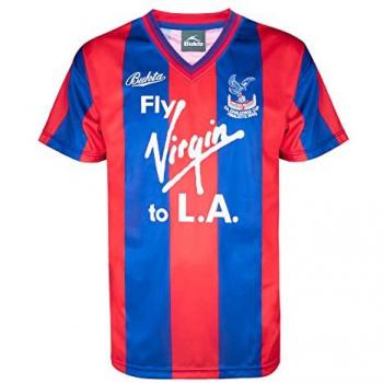 Crystal Palace 1990 FA Cup Final Retro Football Shirt - Bukta Design - Red/Blue - Medium Adult