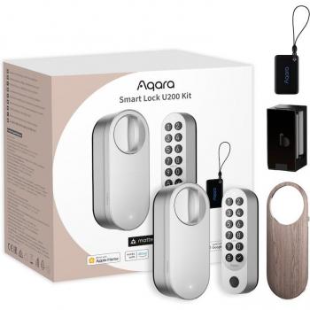Cerradura Inteligente Aqara U200 Plata - Control de Acceso con Tarjeta, Smartphone, Llave, Código Electrónico, Bluetooth y Huella Dactilar