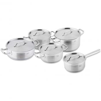 Batería de cocina premium BOJ 04001004, 5 piezas, acero inoxidable