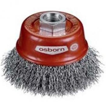 Osborn 4902613561 Cepillo taza latón de alambre ondulado con tuerca M14 y filamento Ø 0.30 mm 60x20