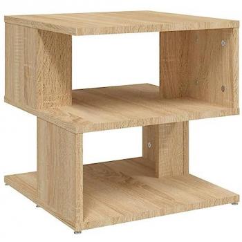 Mesa auxiliar de aglomerado color roble Sonoma 40x40x40 cm