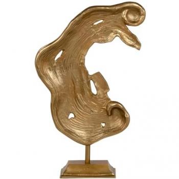 Figura Decorativa Abstracto 39,5 x 11 x 63 cm Dorado - Material de Aluminio
