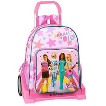 Safta Mochila 180 Espalda Ergonómica con Carro Safta Evolution de Barbie, Multicolor, 612010860