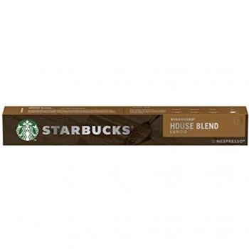 Starbucks 144263 Cápsulas de Café Expreso House Blend Lungo, Compatible con Nespresso - Intesidad de Sabor 8, 10 Capsulas