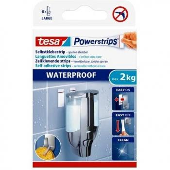 Tesa Ganchos autoadhesivos Power Strip Waterproof 6pcs – se Vende por 6