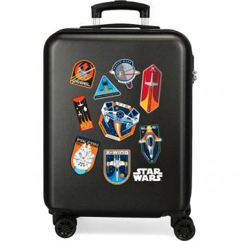 Maleta de cabina Star Wars Badges Space Misson rígida con capacidad de 34L negro