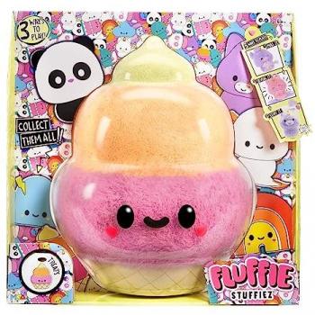 Fluffie Stuffiez Peluche coleccionable grande - ICE CREAM - Revelación sorpresa al abrir la caja con ASMR Fidget DIY Piel flexible, pelusa ultrasuave - Ideal para niños y niñas a partir de 4 años