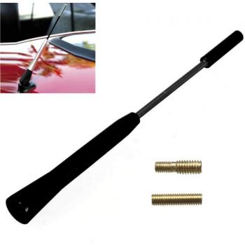 Antena Universal Extensible de Aluminio Negro para Coche FM - Tuning Estéreo Externa