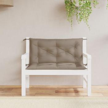 Garden Bench Cushions 2pcs Taupe 100x50x7cm Oxford Fabric