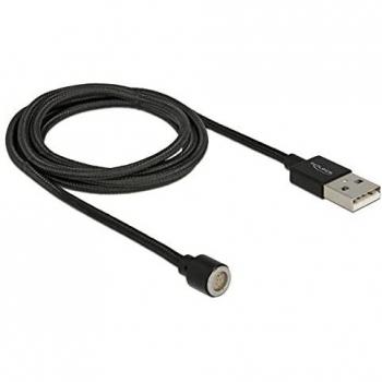 Cable USB 2.0 DeLOCK 85724, Negro, 1.1 m, Datos y Carga Magnética