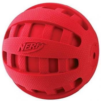 Nerf Dog Squeak Checker Ball – Pelota de Goma con quietsch Nivel