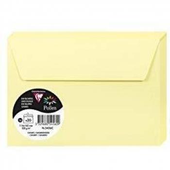 Sobre C6 120g/qm Amarillo Canario Autoadhesivo - Pack de 20 unidades