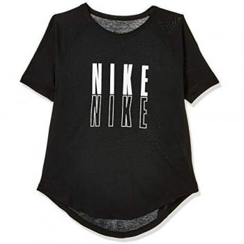 NIKE G Nk SS Trophy GFX Top Camiseta de Manga Corta, Niñas, Black/