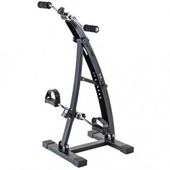 TechFit Mini Bicicleta de Recuperación con Doble Manivela Ajustable, Adecuada para Ejercitar Pies y Brazos, Monitor LCD Incorporado