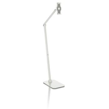 Soporte de suelo FLEXMOBI STAND para smartphone y tablet, ajustable 360°, metálico y plástico, color blanco