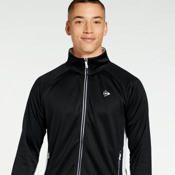 Dunlop Chaqueta de Entrenamiento Knitted para Hombres - Negro y Blanco