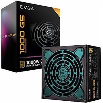 EVGA SuperNOVA 1000 G5, 80 Plus Gold 1000W, Totalmente Modular, Eco Mode con FDB Ventilador, Incluye Power ON Self Tester, Tamaño Compacto de 150 mm, Fuente de Alimentación 220-G5-1000-X2