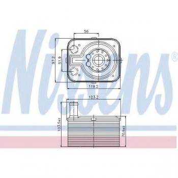 Enfriador de aceite NISSENS 90655