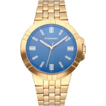 Radiant - Reloj de hombre Atomik RA635203 con correa dorada y detalles en acero inoxidable.