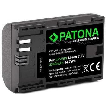 Batería Premium PATONA LP-E6N (2040mAh) compatible con Canon EOS - Chip y Sistema Inteligente