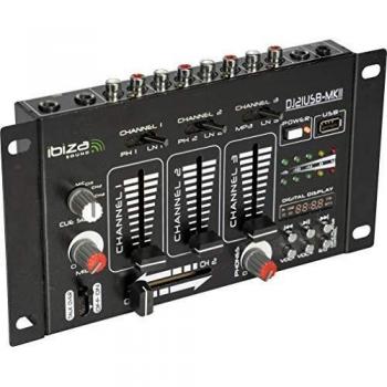 Ibiza DJ21USB-MKII - Mezclador de 7 entradas