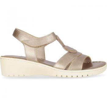 Sandalias de Cuña de Mujer CHIKA10 KANDISKI 02672 BRONCE-BRONZE con puntera redonda y cierre adherente