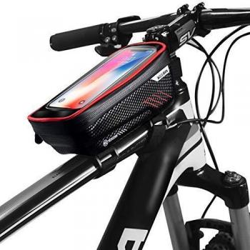 Guijiyi Dewanxin Bolsa Bicicleta Manillar para Ciclista Ciclismo,Bolso de Bici Impermeables con Pantalla Táctil Sensible,Soporte Móvil Teléfono para Teléfonos Móviles Inferior de 6.5 Inches