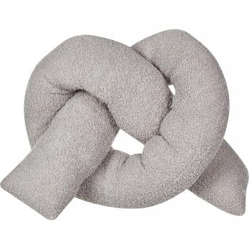 Cojín decorativo moderno 172 x 14 cm de tela afelpada gris con relleno suave y formas múltiples para sala de estar y dormitorio