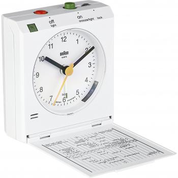 Braun 66025 Reise-Klappwecker weiß