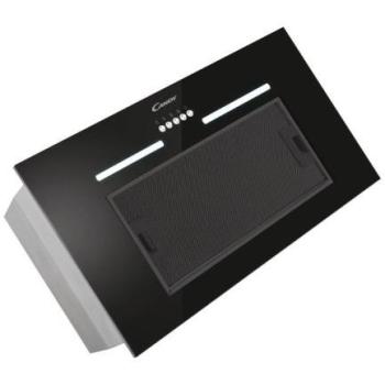 Campana Extractora Candy CPY5MBG, Clase de Eficiencia Energética C, Ancho 52 cm, 298 m³/h, Control Mecánico, LED, Cristal Negro