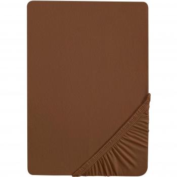 Biberna 77155/550/041 - Sábana bajera ajustable elástica, para una cama de 140 x 200 cm hasta 160 x 200 cm, color chocolate