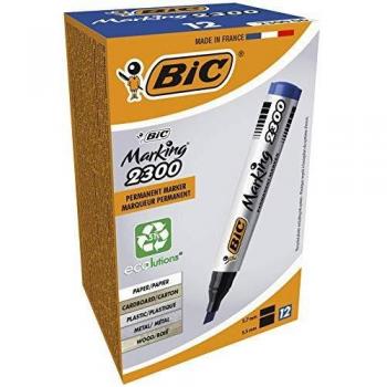 BIC 106033 - Marcador permanente, punta biselada, color azul