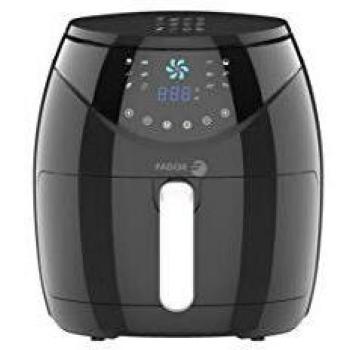 Freidora de aire NATURFRY. 1500W de potencia y 12 programas presintalados. Capacidad de 5.5L y cubetas totalmente desmontables y lavables en el lavajillas. Interior antiadhrente. Pantalla táctil.