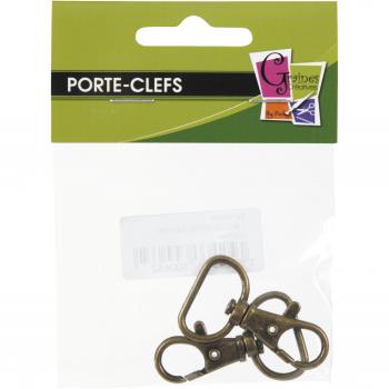 Blister de 2 Mosquetones 42x25 Mm de Color Bronce