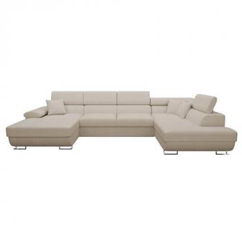 Sofá rinconero Comfivo 241 Premium con función de descanso y caja de ropa de cama, 345x202x71cm