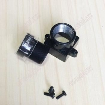Lente CCTV 3MP 1/2.7 con Iris Fijo, Ángulo de Visión de 90 Grados, Lente de 3.6mm y Soporte M12 para Cámara de Seguridad
