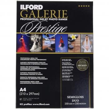 Papel Fotográfico Ilford Galerie Prestige Semibrillo Duo 250g A4 25 Hojas