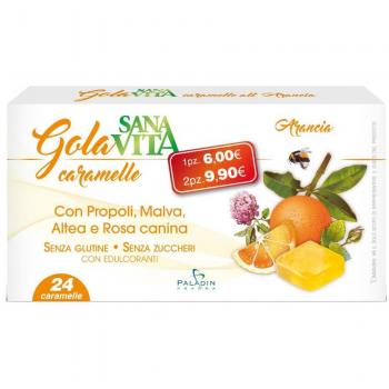 SANAVITA Caramelo para la Garganta de Naranja 24 unidades