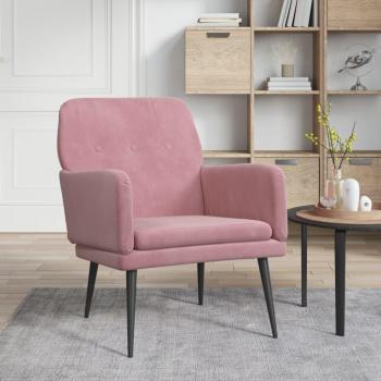 Sillón de terciopelo vidaXL 62x79x79 cm Gris claro, Gris oscuro, Verde oscuro, Rosa - Sillón cómodo para dormitorio y relax