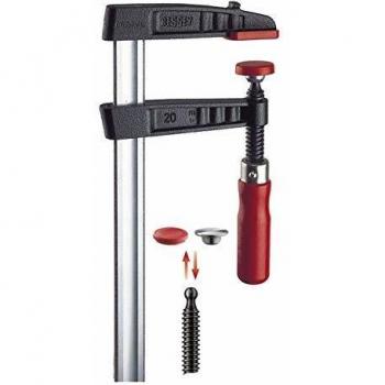 Tornillo de apriete de fundición maleable TG50S14 con empuñadura de madera - Bessey