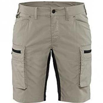 Falda de Servicio Stretch para Mujer Beige/Negro Talla 42