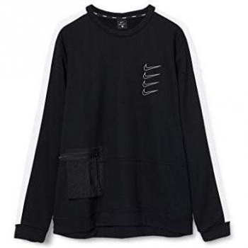 NIKE M Nk Dry Top Fleece Px Camiseta de Manga Larga, Hombre, Black/White/Black/