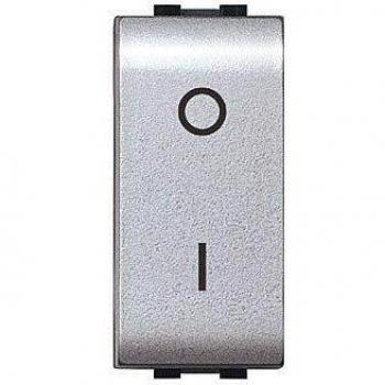 Interruptor Bipolar Life 4009 Tec 16A 250V Plata Satinada (Paquete de 12)
