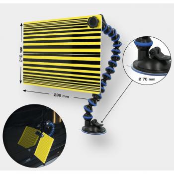 Espejo de taller Brilliant Tools BT516000 con mango telescópico, espejo rotatorio y superficie reflectante para inspección en lugares de difícil acceso