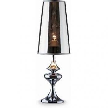 Lámpara de mesa Cromo ALFIERE 1 bombilla, pequeña, 1 luz, cromo, E27 - Ideal Lux